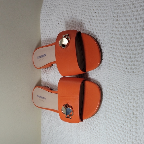 kate spade Shoes Kate Spade Flat Ferry Leather Slide Sandal With